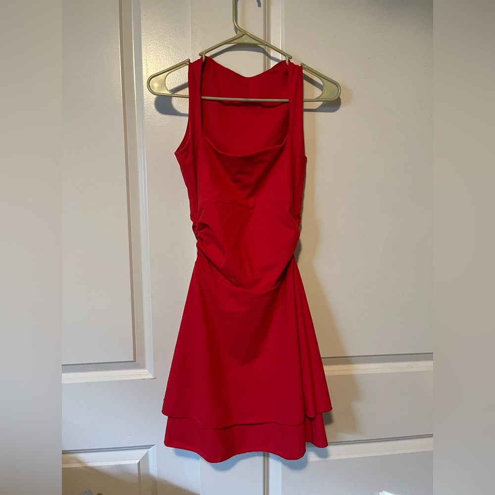 Red Sleeveless Dress only worn 1 time.